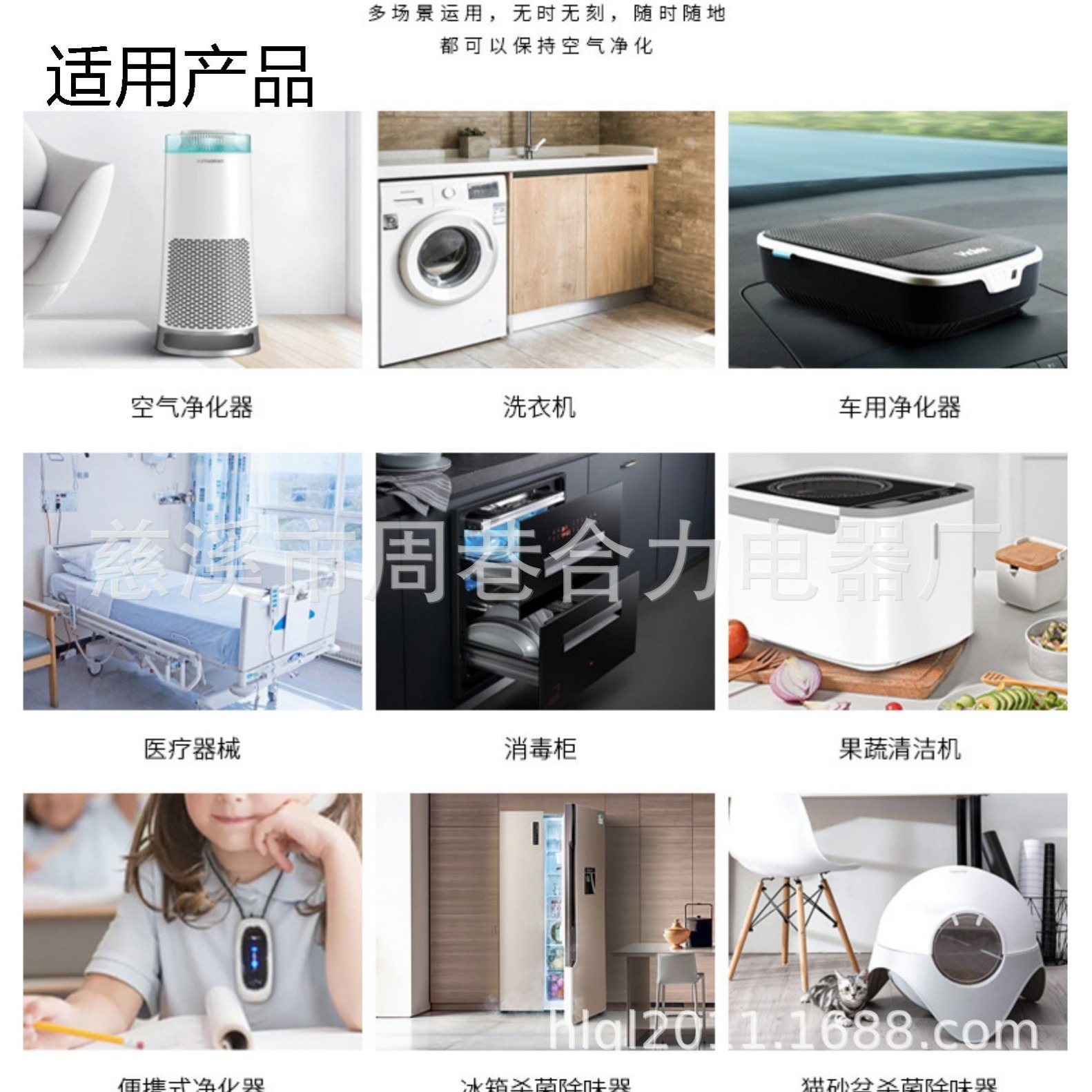 Manufacturer Supplies Air Purification Negative Oxygen Ion Generator Hanging Neck Car Purifier Double-Head Smoke Remover