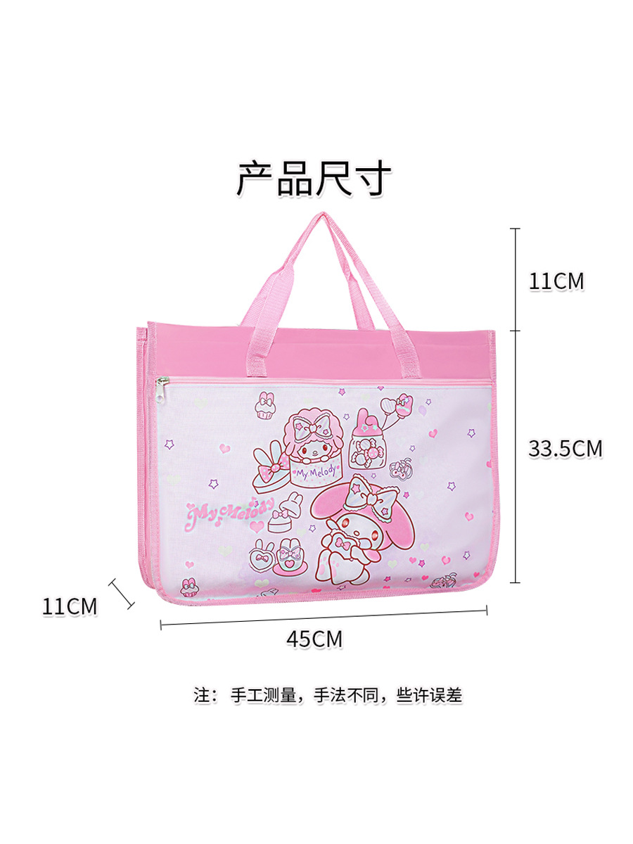 A3 Drawing Board Bag 8K Art Bag Handbag Large Capacity 8-Open Sketch Paper Tutoring Bag Cartoon Cute Waterproof Painting Bag