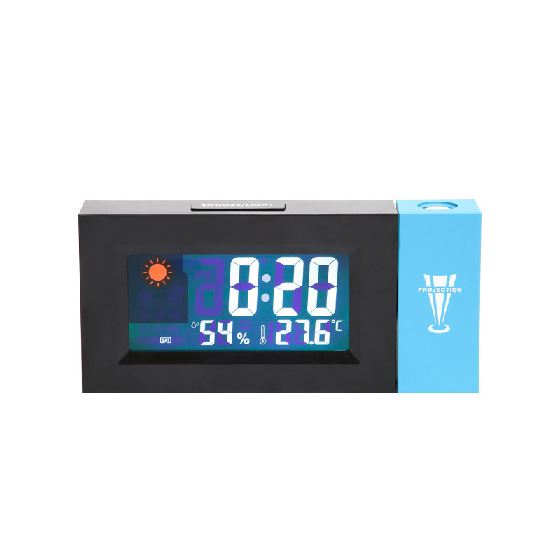 Manufacturers Selling Digital Color Screen Weather Clock Weather Forecast Projection Clock 8290 Color Screen Rotating Digital Clock