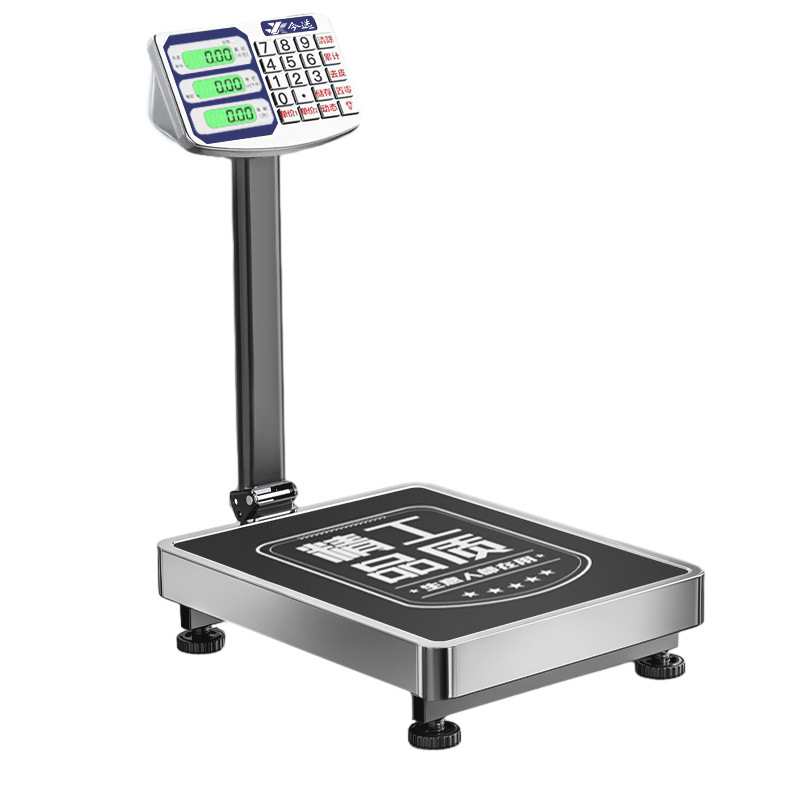 300kg Commercial Pricing Scale High-Precision Digital Scale Digital Weighing Vegetable Selling Kilogram Weighing Platform Scale Weighing Waterproof