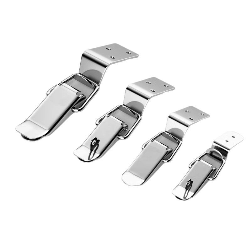 304 Stainless Steel Hook 90-Degree Lock Toolbox Duckbill Latch Wooden Box Iron Box Latch Modern Simple Lock