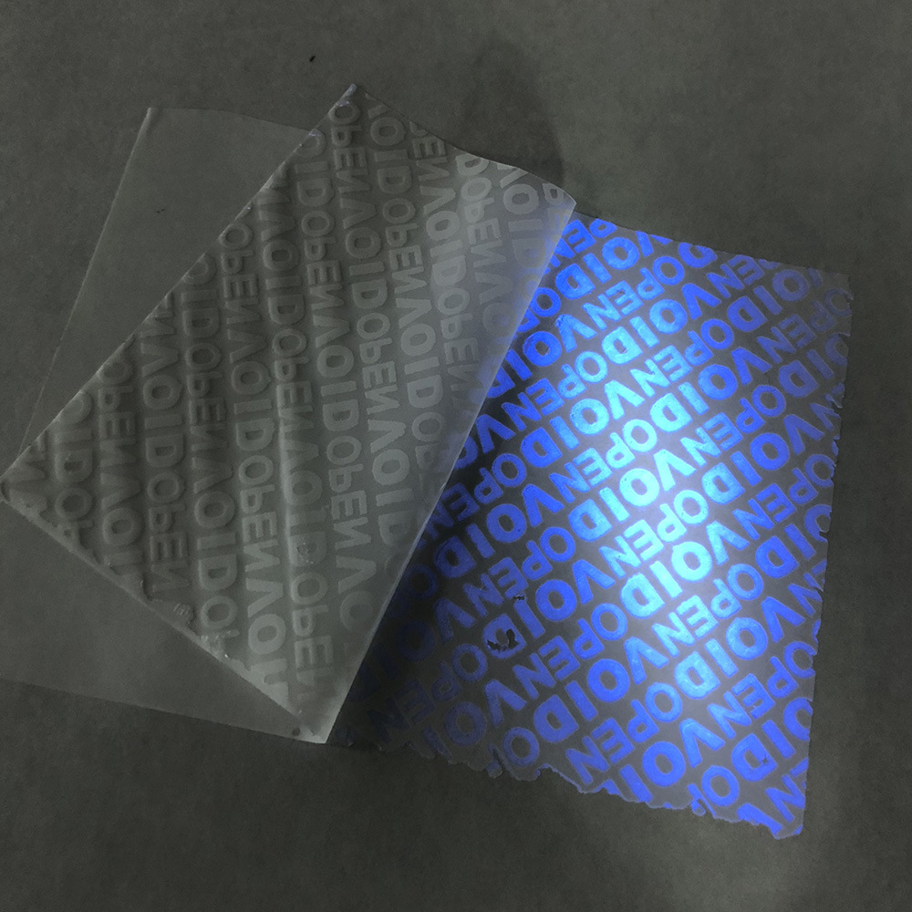 Fluorescent Anti-Counterfeiting Self-Adhesive Sticker, Tear Off the Word Void Anti-Counterfeiting Label Roll Material, Tamper-Proof Open Tear Off Invalid