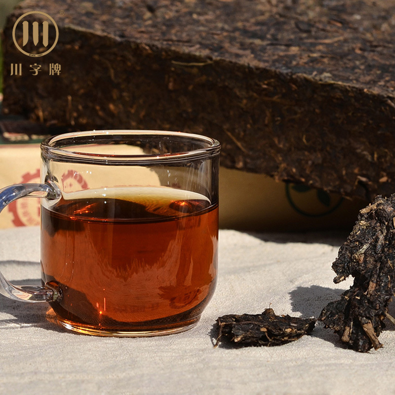 Chuanzhi Brand Green Brick Tea 2019 380g Black Tea Side Sale Hubei Chibi Zhao Liqiao Inner Mongolia Boiled Milk Tea Tea Brick
