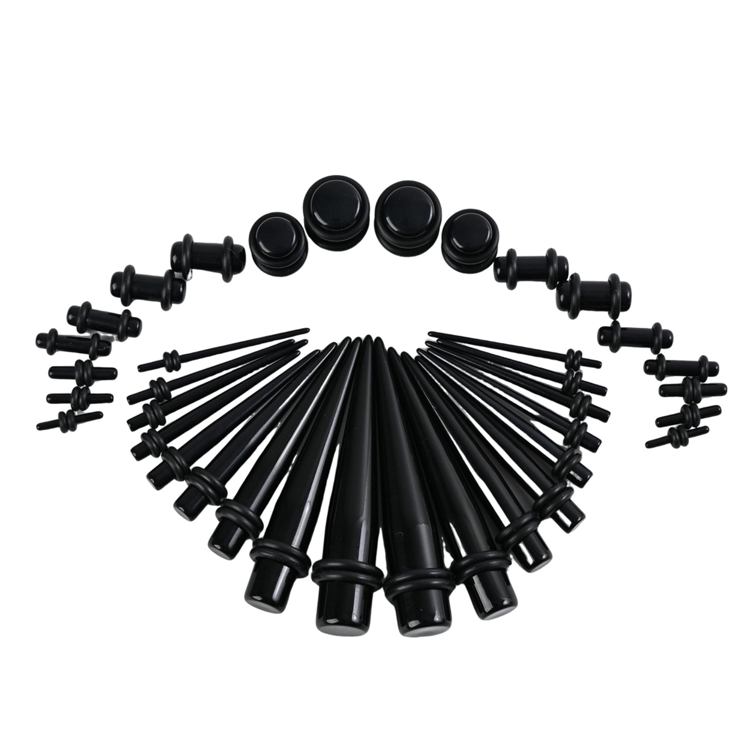 European and American Cross-Border Niche Ear Expansion Set with 36 Pieces, Ear Studs, Tassel Ear Hole Expanders, Piercing Jewelry Set, Earrings