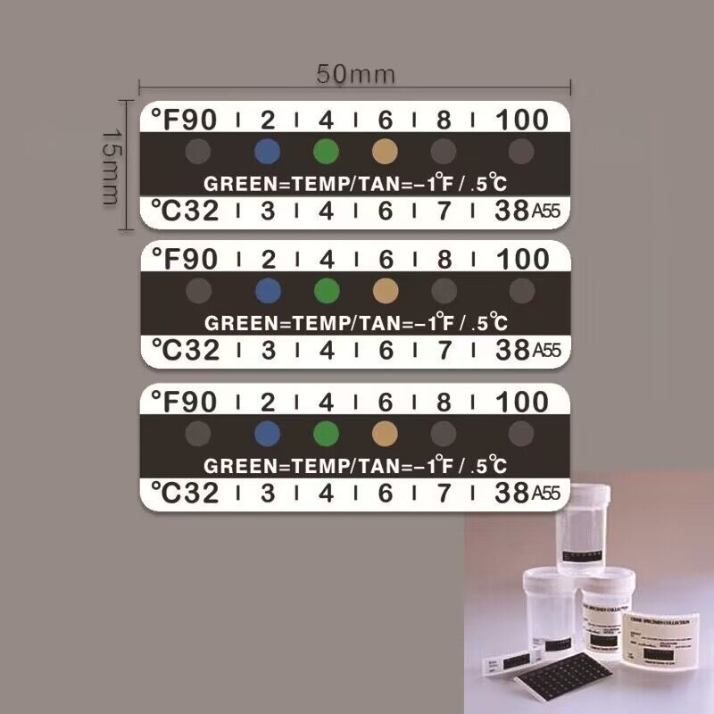 Factory spot urine cup thermometer patch urine cup temperature measurement sticker temperature discoloration saline temperature measurement sticker