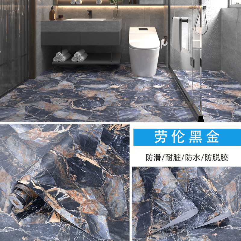 Cross-border manufacturers wholesale bathroom waterproof wall stickers bathroom moisture-proof self-adhesive wallpaper wallpaper kitchen renovation stickers
