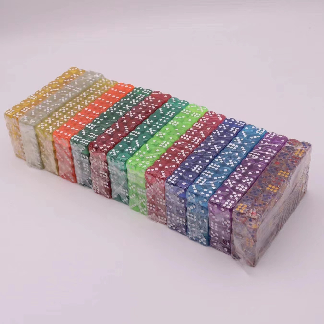 Color organic 10-sided 12-sided 20-sided color plastic sieve digital color acrylic night bar dice