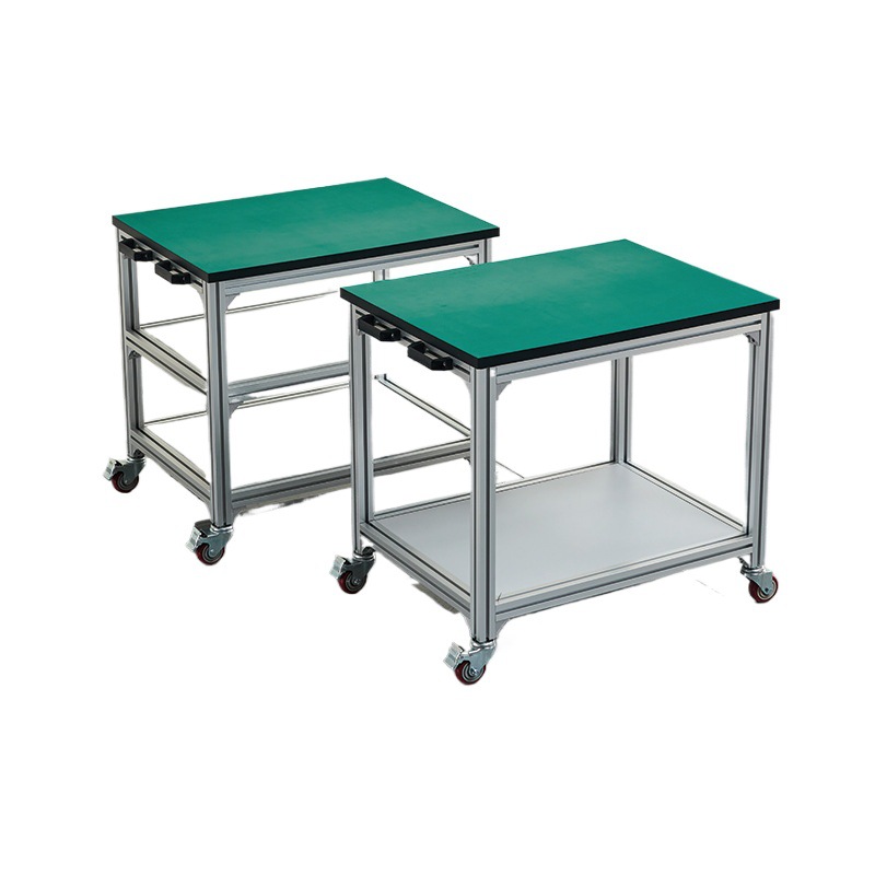 Aluminum Alloy Profile Anti-Static Trolley Workbench Workshop Movable Turnover Cart Laboratory Table Packaging Table