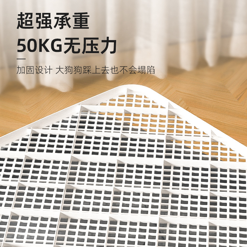Dog Toilet with Raised Edges and Column Net Design, Easy to Clean, Flat Type, Wholesale Pet Toilet from Manufacturer