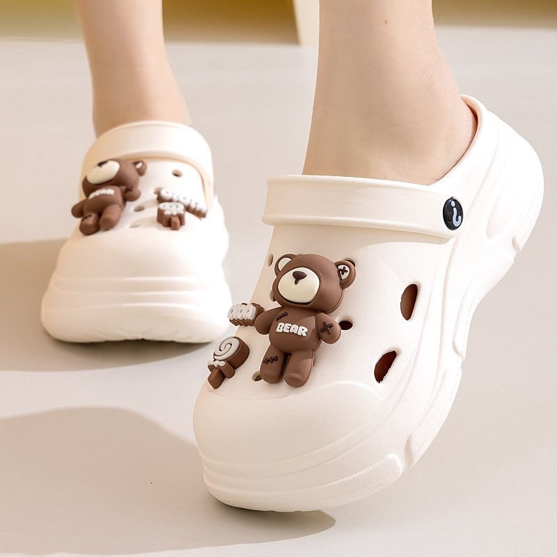 2025 New Eva Thick-Soled Clogs for Women, Summer Fashionable Outer Wear, Increased Beach Non-Slip Slippers for Women