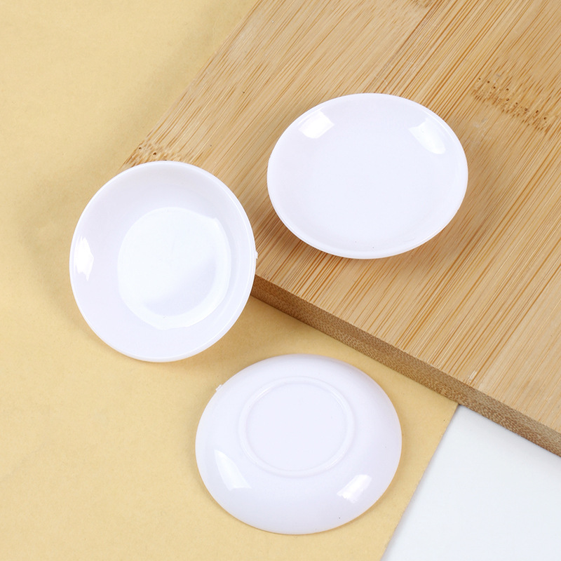 4cm Miniature Artificial Plate Accessories Mini Dinner Plate Plastic Plate Doll House Kitchen Scene Matchinging Props