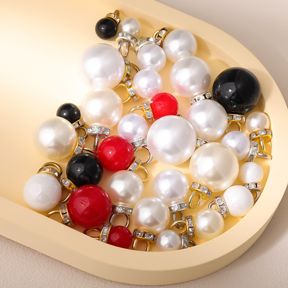 Syang ABS Highlight Pearl Pendant Diamond Imitation Pearl Pendant Garment Accessories Decoration Accessories Pearl Zipper Head