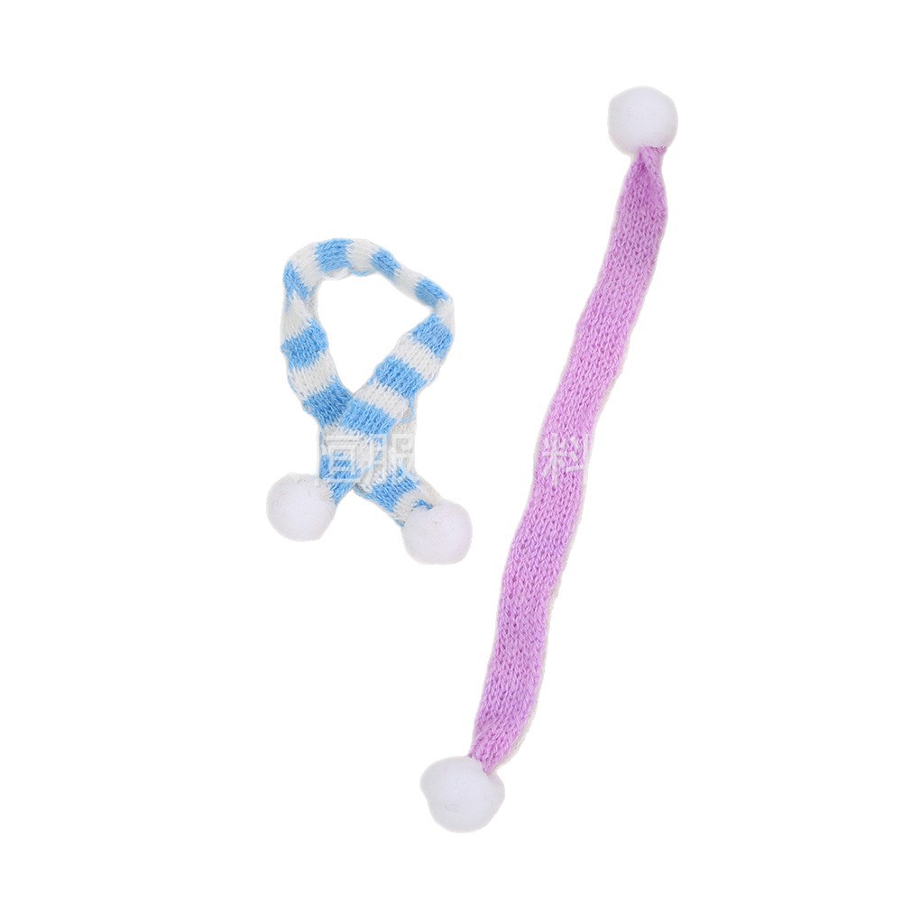 In-Stock Mini Knitted Scarf Toy Doll Decoration Little Yellow Duck Christmas Bag Hat Pendant