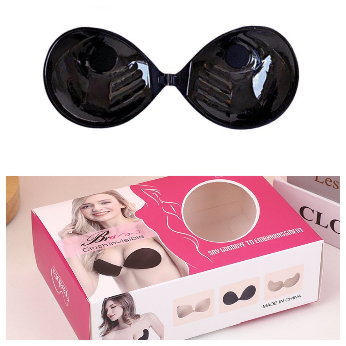 Adam's Hand Triple Thickened Palm Cup Biological Glue Push-Up Invisible Shoulder Strap Bra Chest Patch Underwear Factory