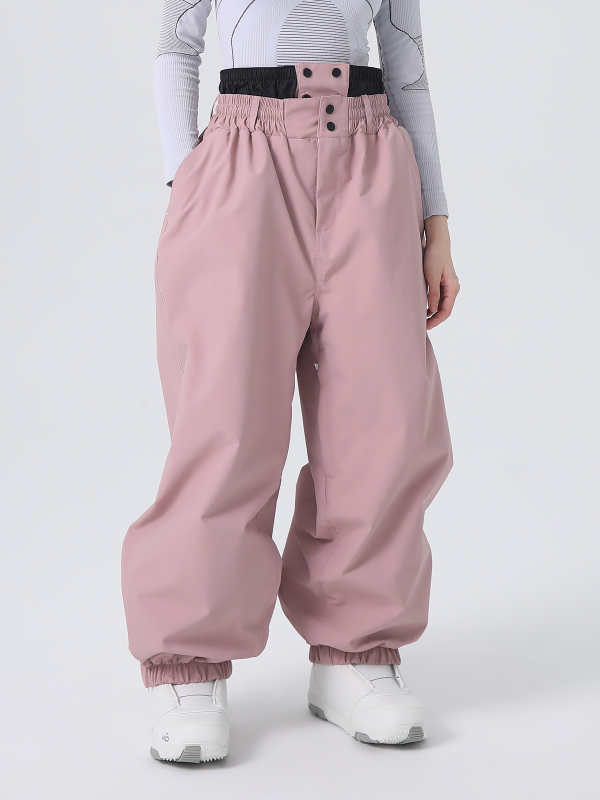 Xueyipai 2025 Snowboarding Pants Women's Double Board 3L Professional Waterproof Men's Loose Fleece-Lined Warm Snow Pants