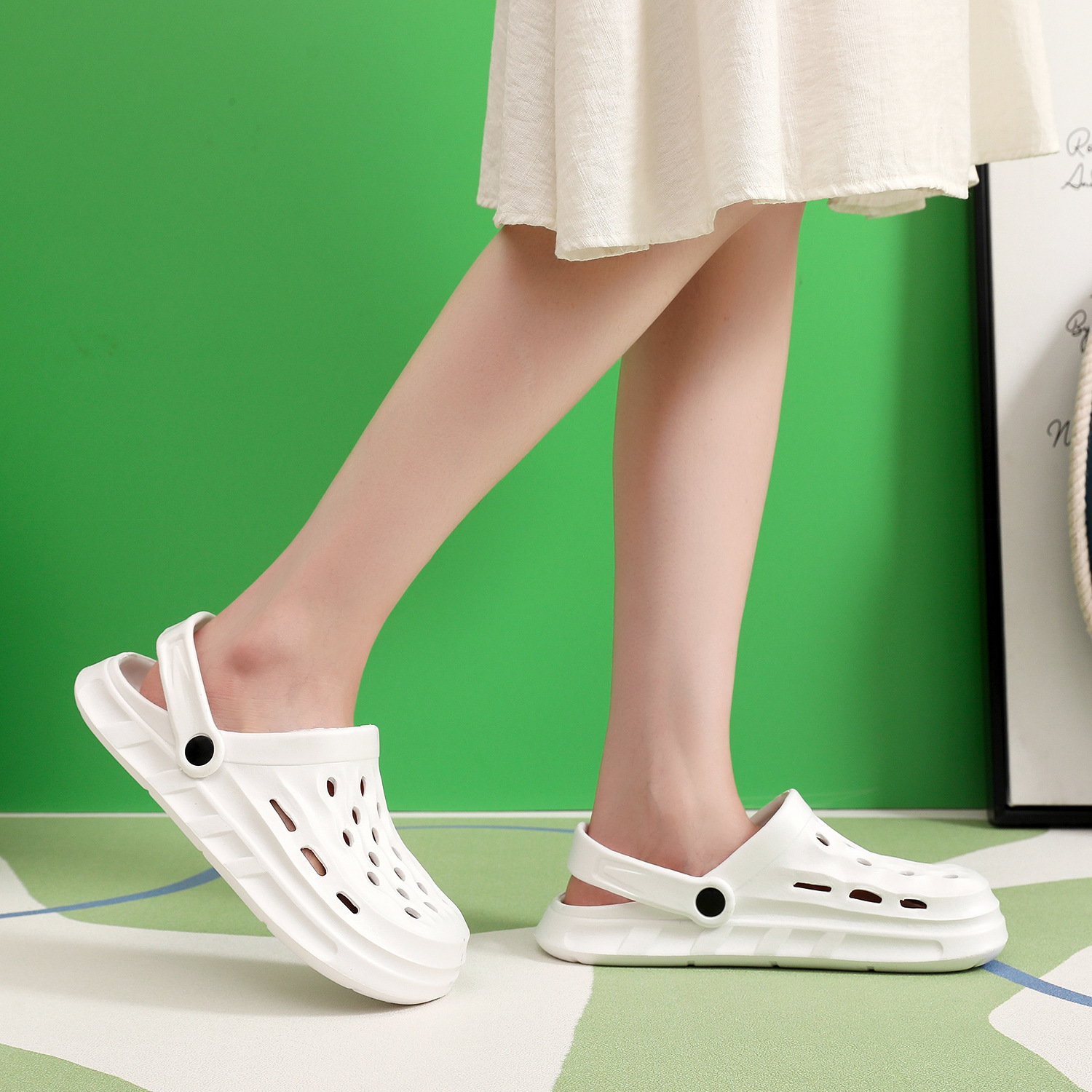 Cross-Border DIY Clogs for Men and Women, 2025 Summer Closed-Toe Nurse Beach Sandals, Eva Breathable and Comfortable Couple Style