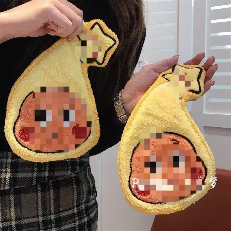 Star Man Hand Towel Kitchen Bathroom Home Cartoon Cute Creative Coral Velvet Hanging Towel Wholesale Cross-Border