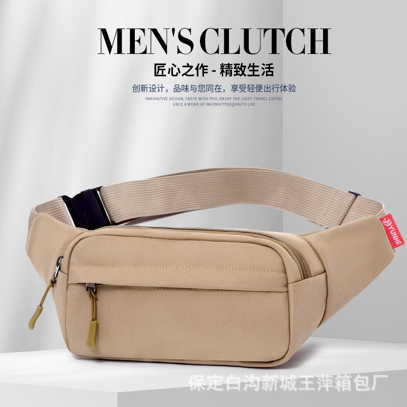 New Men's and Women's Chest Bag Waist Bag Korean Style Casual Simple Shoulder Crossbody Bag Large Capacity Oxford Cloth Bag Manufacturer Wholesale