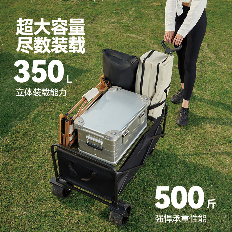 Outdoor Camping Cart, Foldable Handcart, Camping Trailer, Camp Cart, Large Picnic Portable Trolley for Setting up Stalls