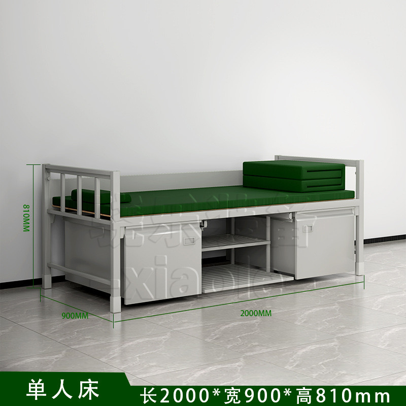 Single-layer bed, double-layer bed, interior cabinet, locker, dormitory, barracks, study desk and chair, office cabinet
