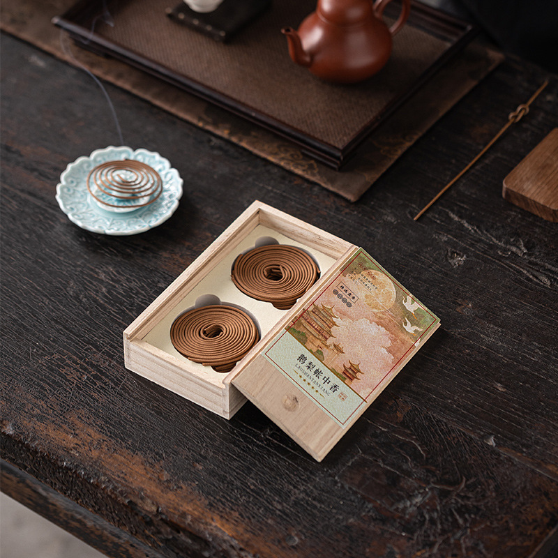 Goose and pear tent incense wooden gift box set incense yazhuang incense indoor aromatherapy bedroom natural lasting old mountain sandalwood