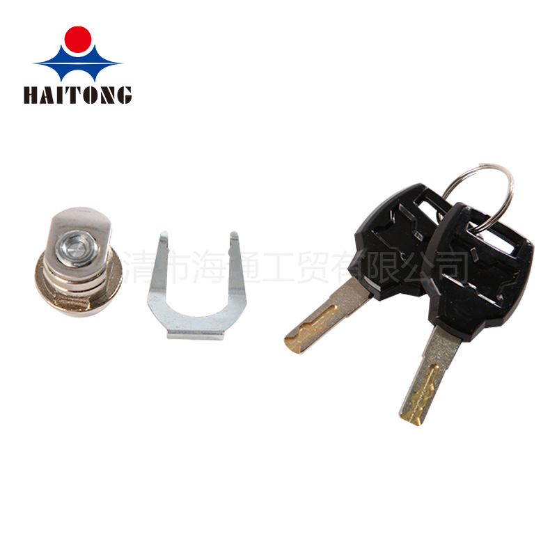 Motorcycle electric car aluminum alloy tail box lock core head side box trunk rear tail box storage box accessories turn tongue lock