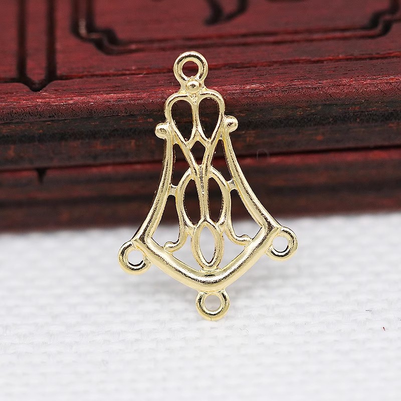 Yiwu Gold Thread Jewelry DIY Jewelry Accessories Hairpin Material Porous Tassel Pendant Earrings Earrings Material A086