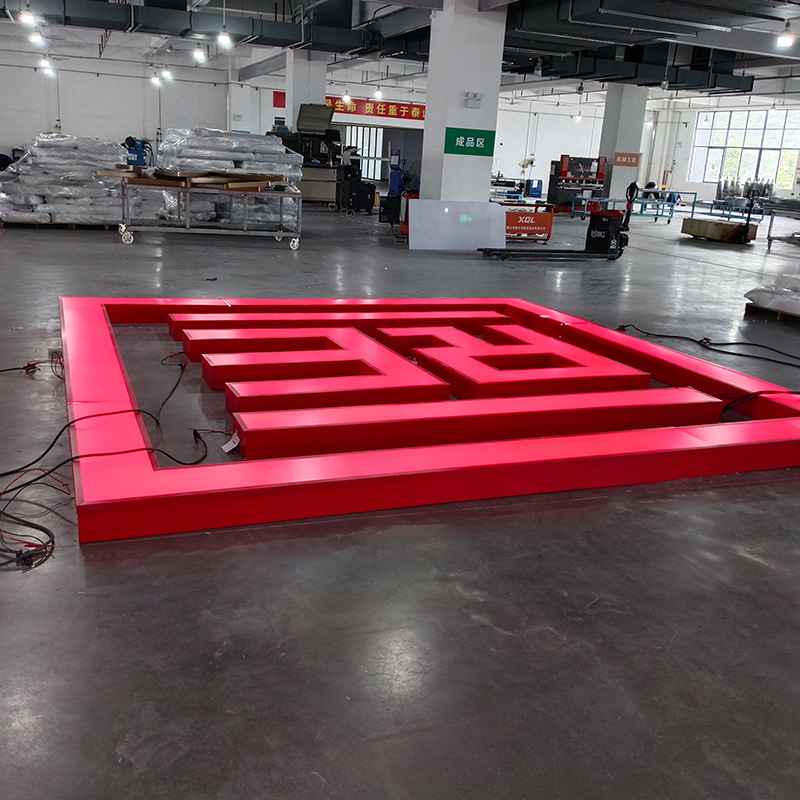 Outdoor High-Rise Building Illuminated Lettering, Curtain Wall Building Large Lettering, Acrylic Signs, Three-Dimensional Stainless Steel Precision Lettering, Electroplated Titanium Gold