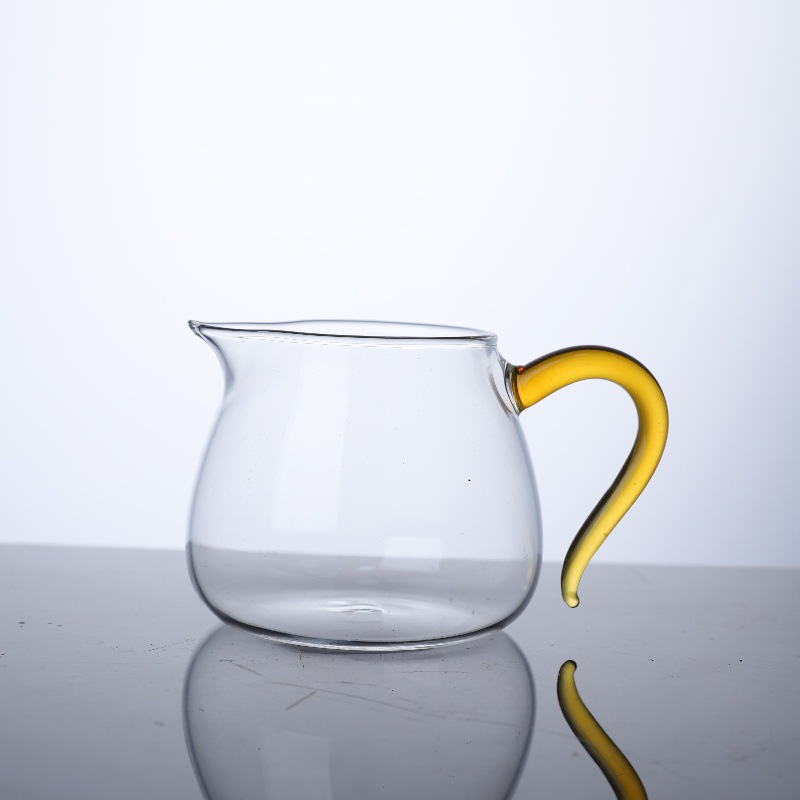 High Borosilicate Transparent Glass Household High Temperature Resistant Kung Fu Tea Set Tea Sea Fit Tea Set Color Cup