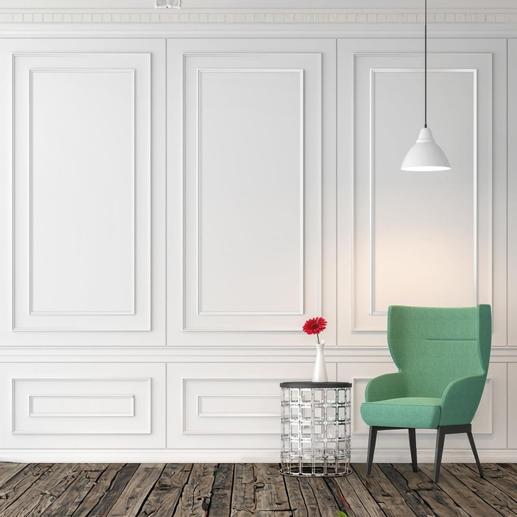 2cm full white PS foam line skirting line environmental protection simple easy installation waistline bedroom living room decorative line