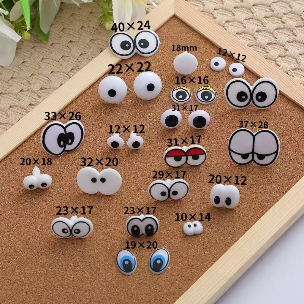 Fashion Toy Accessories One-piece Cartoon Eye Animal Products Plastic Eye Thread Cartoon Eye Factory Direct in stock