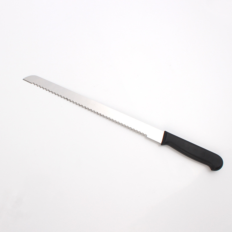 Plastic Handle Bread Knife Stainless Steel Serrated Knife Cake Knife Toast Slicing Knife Household Baking Tools