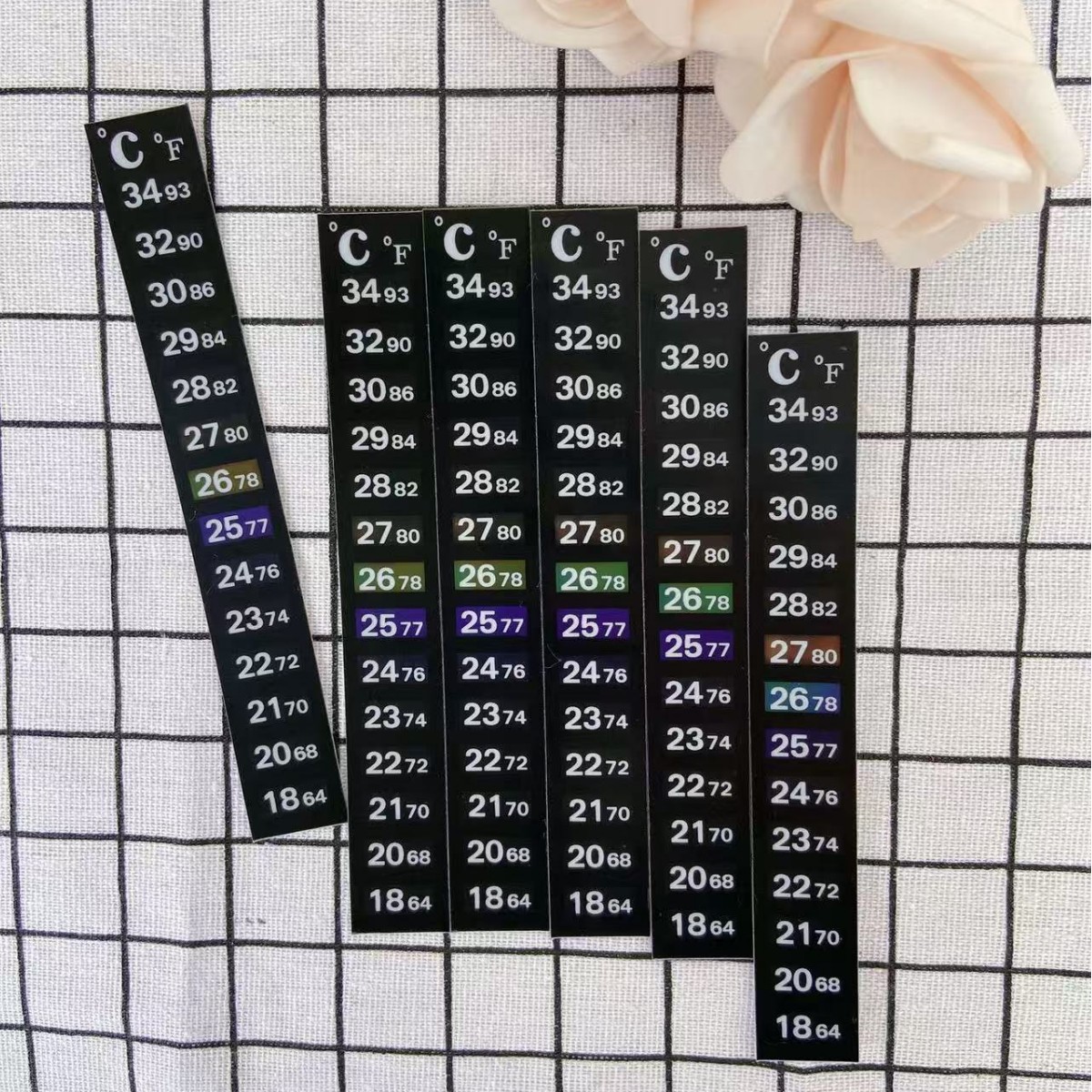 Fish Tank Temperature Patch Temperature Measurement Artifact Thermometer Aquarium Temperature Measurement Display Lcd Thermometer Temperature-Sensitive Color-Changing Patch