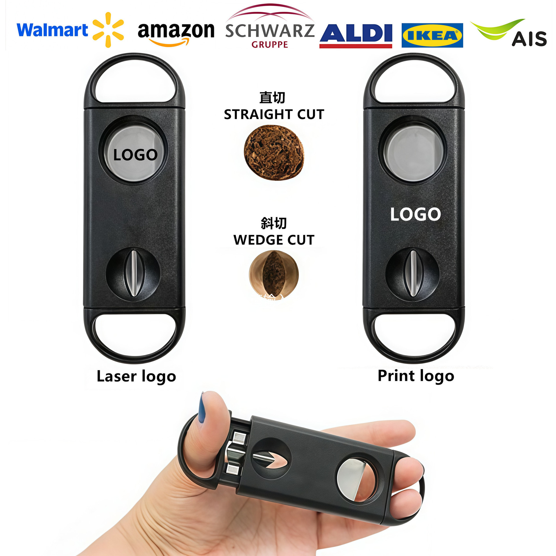 Сигарные резаки Кросс-Бордер Сапплай Амазон Новый сигарный нож косой рез прямой рез прямая продажа подарки и сувениры в наличии