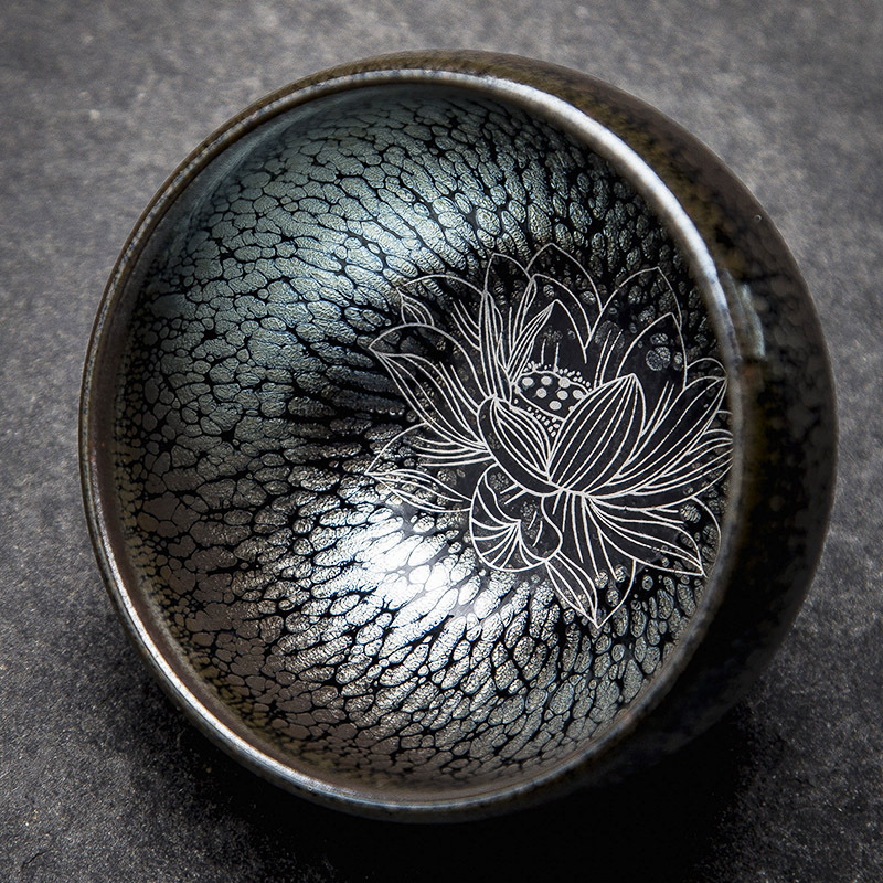 Чашка для чая Цзяньчжан с инкрустацией из серебра и железа, персональная чашка, чашка мастера, большая чаша для чая, набор для кунг-фу, одиночная чашка