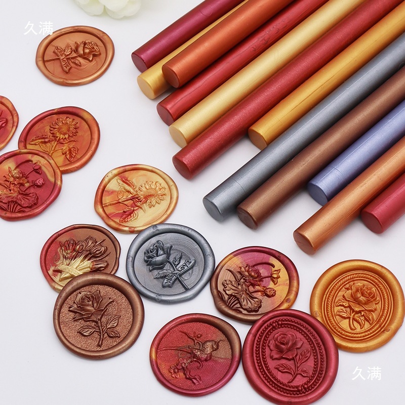 Lime] Round Fire Paint Wax Stick Can Be Used with Fire Paint Gun to Seal Wax Envelope Seal Stamp Color Optional