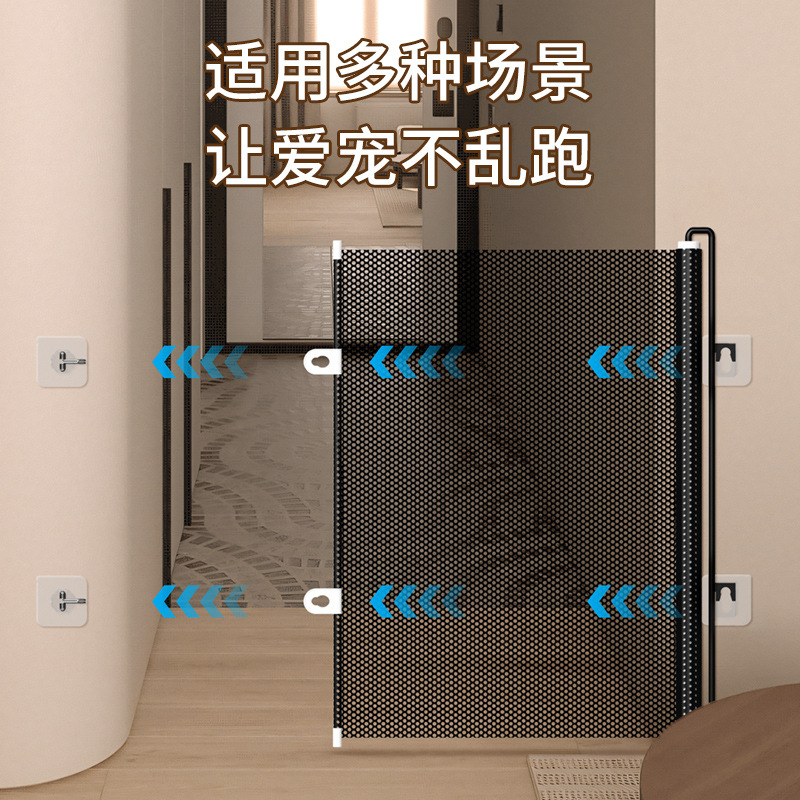 Anti-Cat Escape Gate Retractable Pet Fence Anti-Jump Partition Fence Door Cat Door Entry and Exit Barrier Cat Stopper