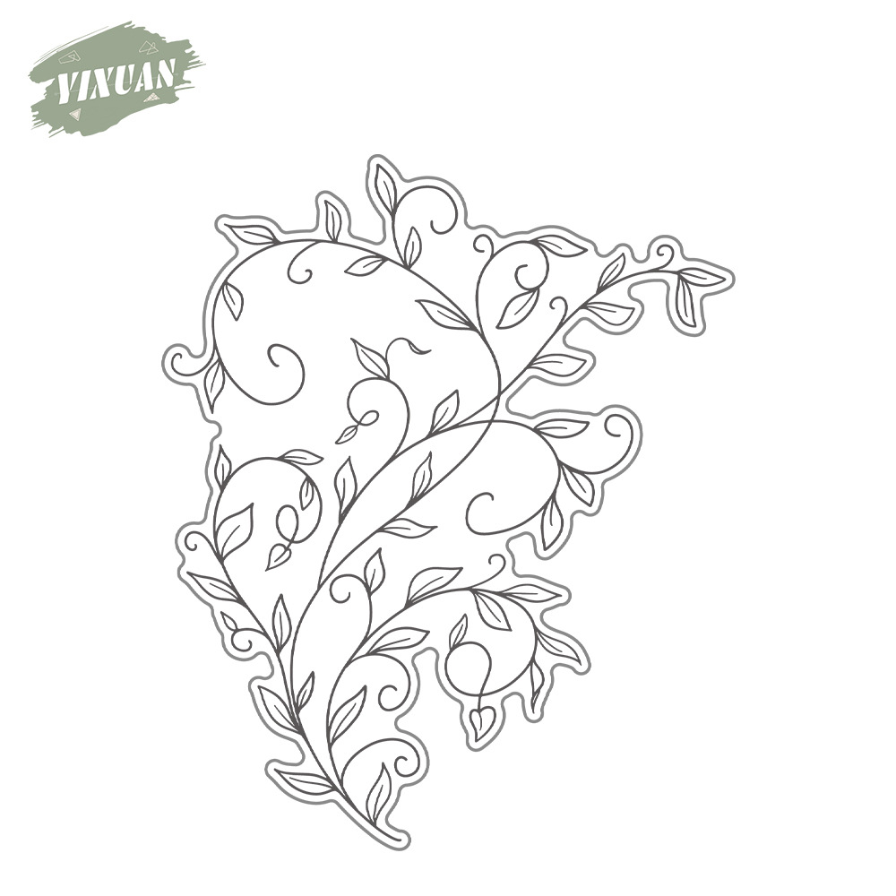 Branches scrapbook metal carbon steel knife mold silicone seal cutting die embossing etching cutting knife mold