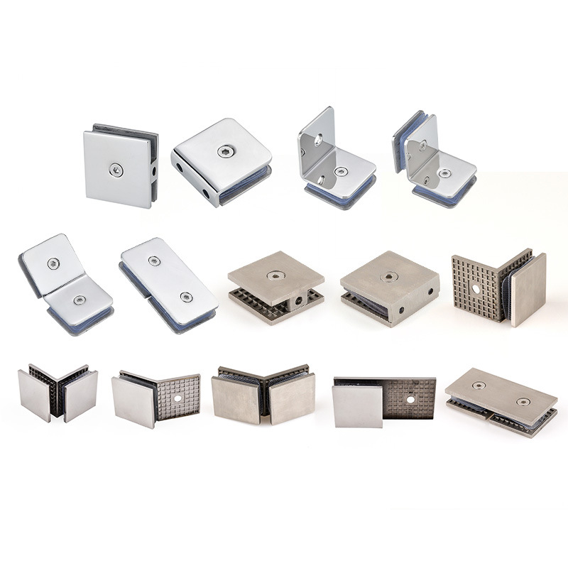 304 Stainless Steel Glass Fixing Clip Buckle Bathroom Door Clip Buckle Glass Clip Link Code Partition Clip Mirror