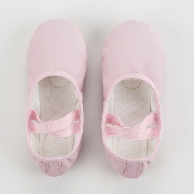 Soft Leather Two-Soled Ballet Training Shoes for Children, Cat Claw Soft Soles, Lace-Free Slip-On Dance Shoes