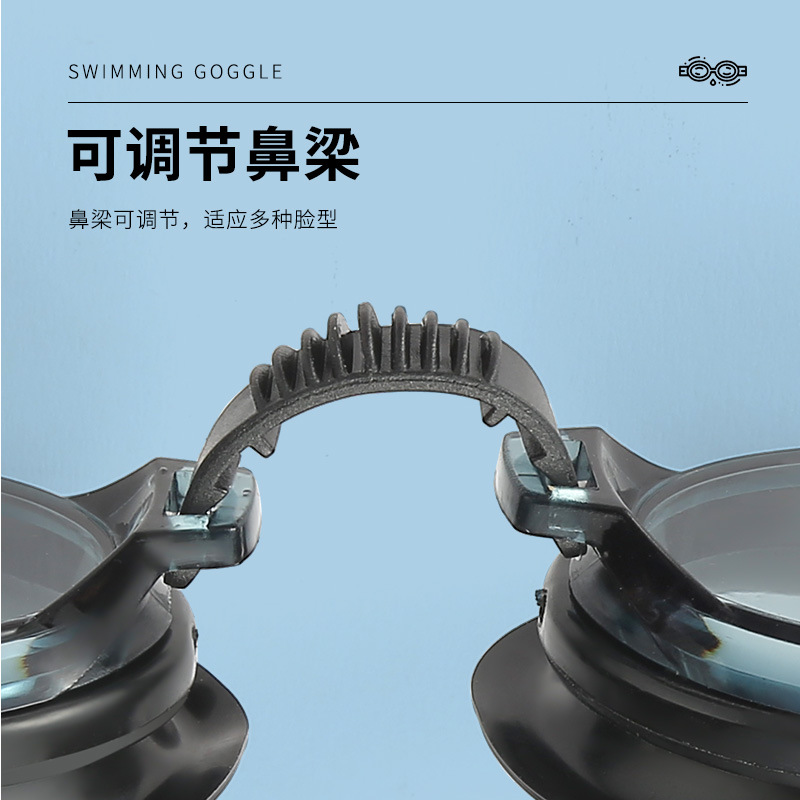 Qilang Swimming Goggles Wholesale Adult and Children Universal Boxed Bagged High-Definition Waterproof Flat Diving Glasses Cross-Border