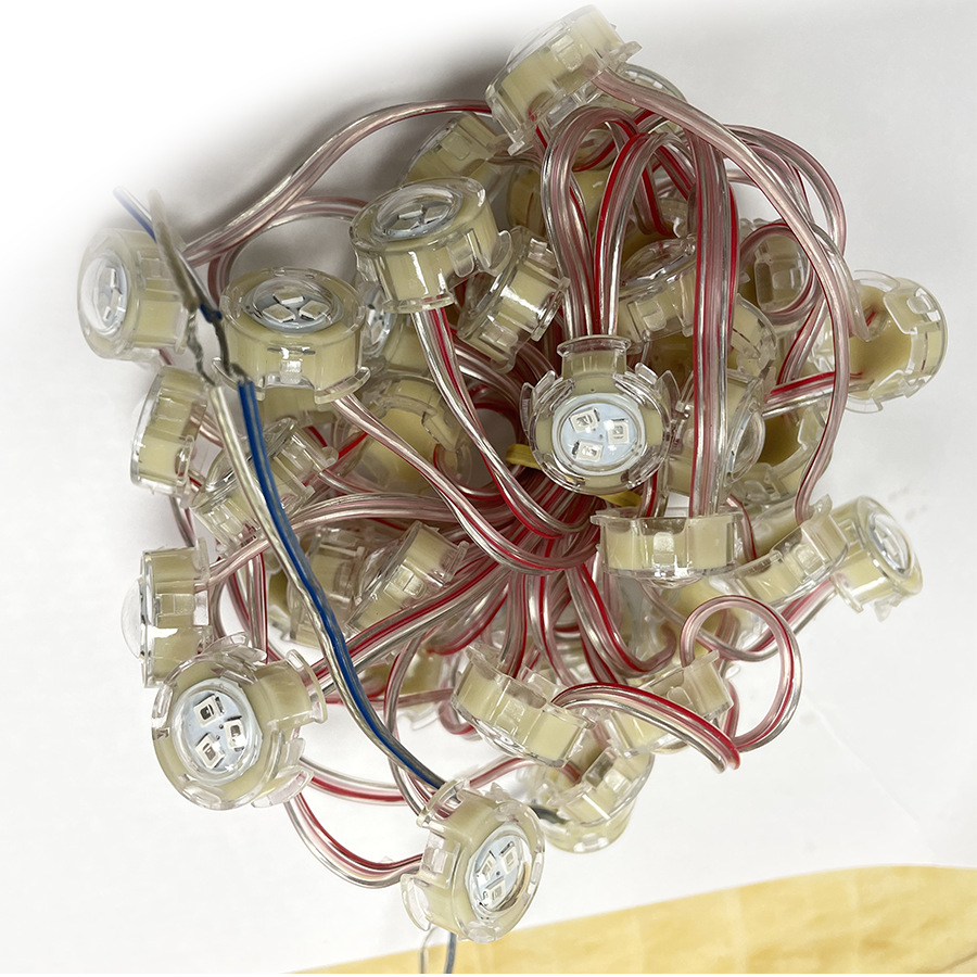 2cm 3-Light Monochrome Point Light Source Transparent Shell Outdoor Waterproof Marquee Door Decorative Light Led Point Light Source