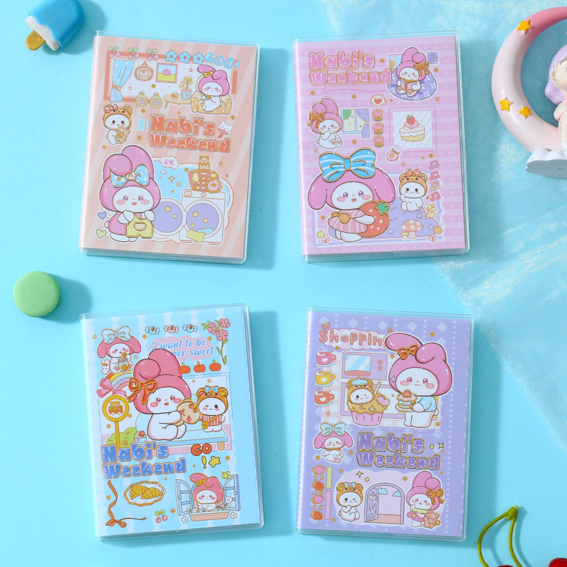 NotebooK 100K Rubber Sleeve Hand Ledger High-value Flap PocKet Pants Portable Note-taKing Diary Batch