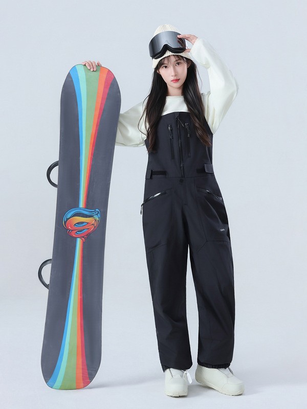 Ski Overalls Ski Pants for Men and Women Waterproof Thickeneded Loose 3L Fully Glued Ski Suit Suit Veneer One-Piece