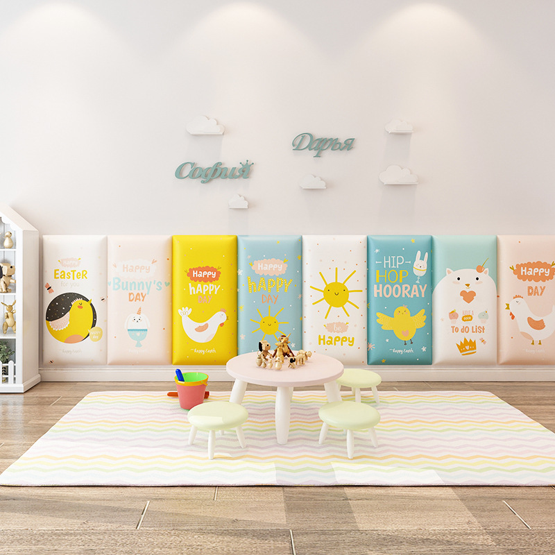 Children's room cartoon tatami headboard soft bag bedroom living room anti-collision Wall Wall Wall stickers decorative background wall self-adhesive