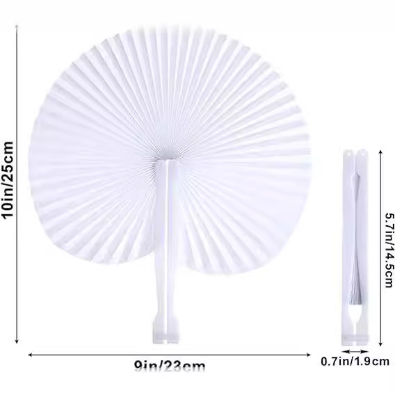 Direct Supply Amazon round fan paper fan advertising fan folding fan European and American wedding cross-border fan