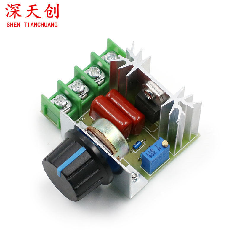 2000W controlled silicon high-power electronic voltage regulator, dimming, speed regulation, temperature regulation