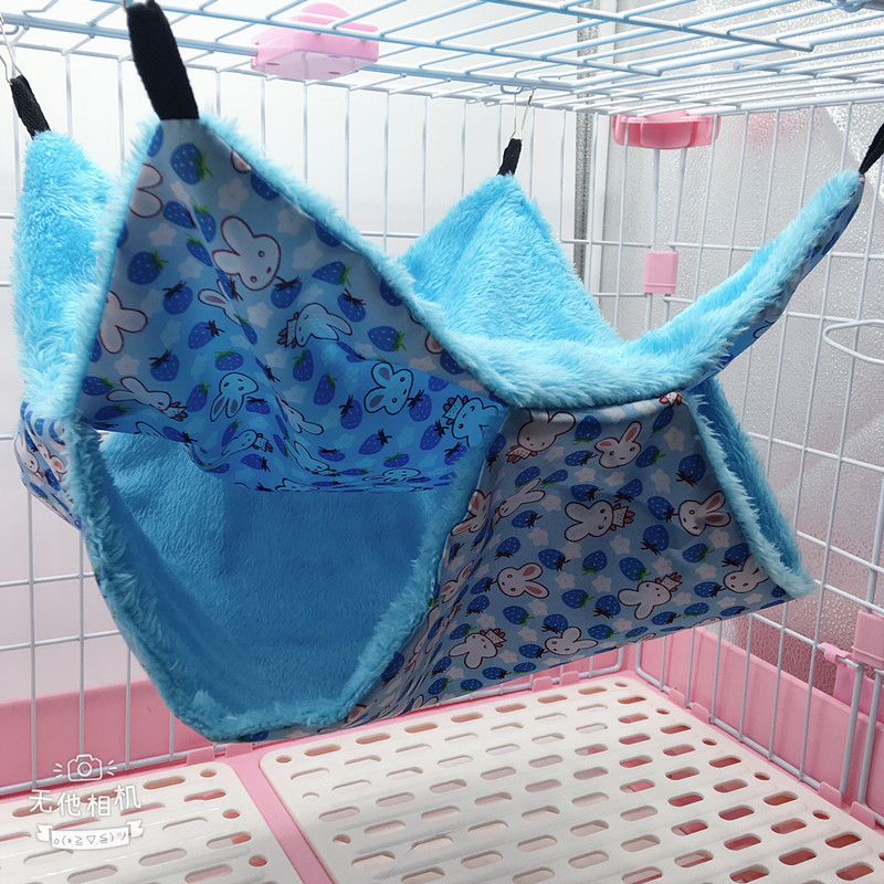 Sugar Glider Warm Double-Layer Sandwich Hammock Small Pet Hammock Hanging Squirrel Sleeping Bag Pet Supplies Hamster Hammock