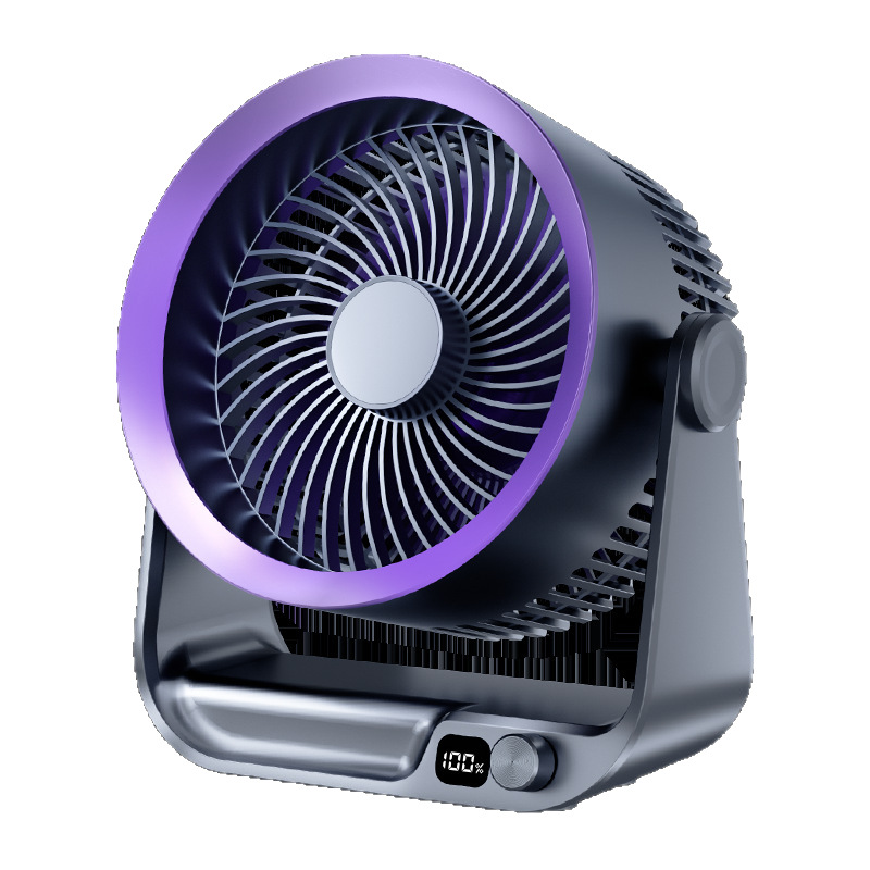 New Desktop Fan Air Circulation Fan Office Home USB Charging 4000 Milli Silent Fan Strong Wind