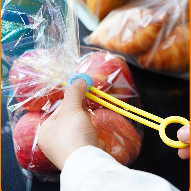 Colorful Snack Sealing Straps, Multi-Functional Sealing Clips, Pull-Tab Buckles, Creative Bundling Ropes for Kitchen Food Preservation